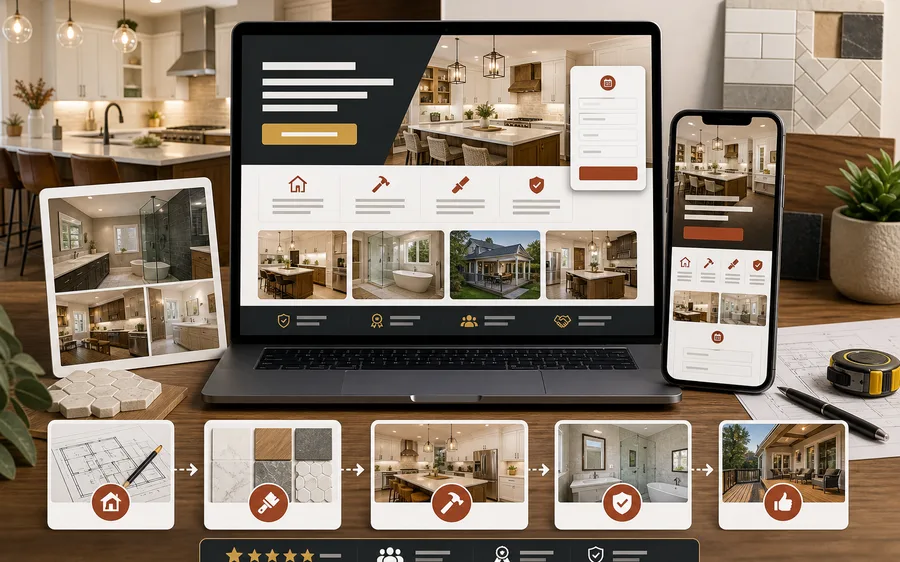 Contractor website rebuild sample with project gallery and quote flow
